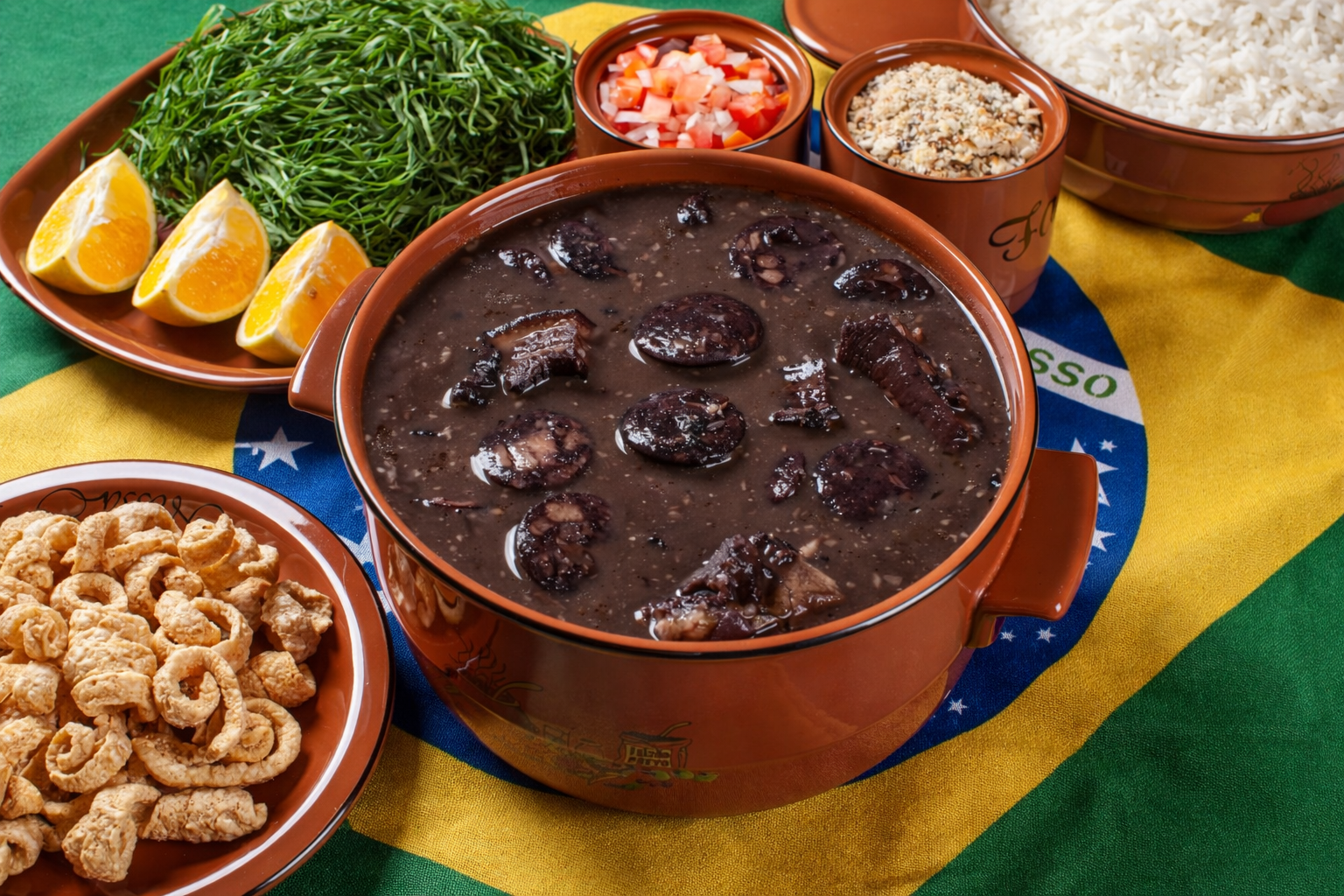 Authentic Brazilian seafood stew served in a traditional clay pot